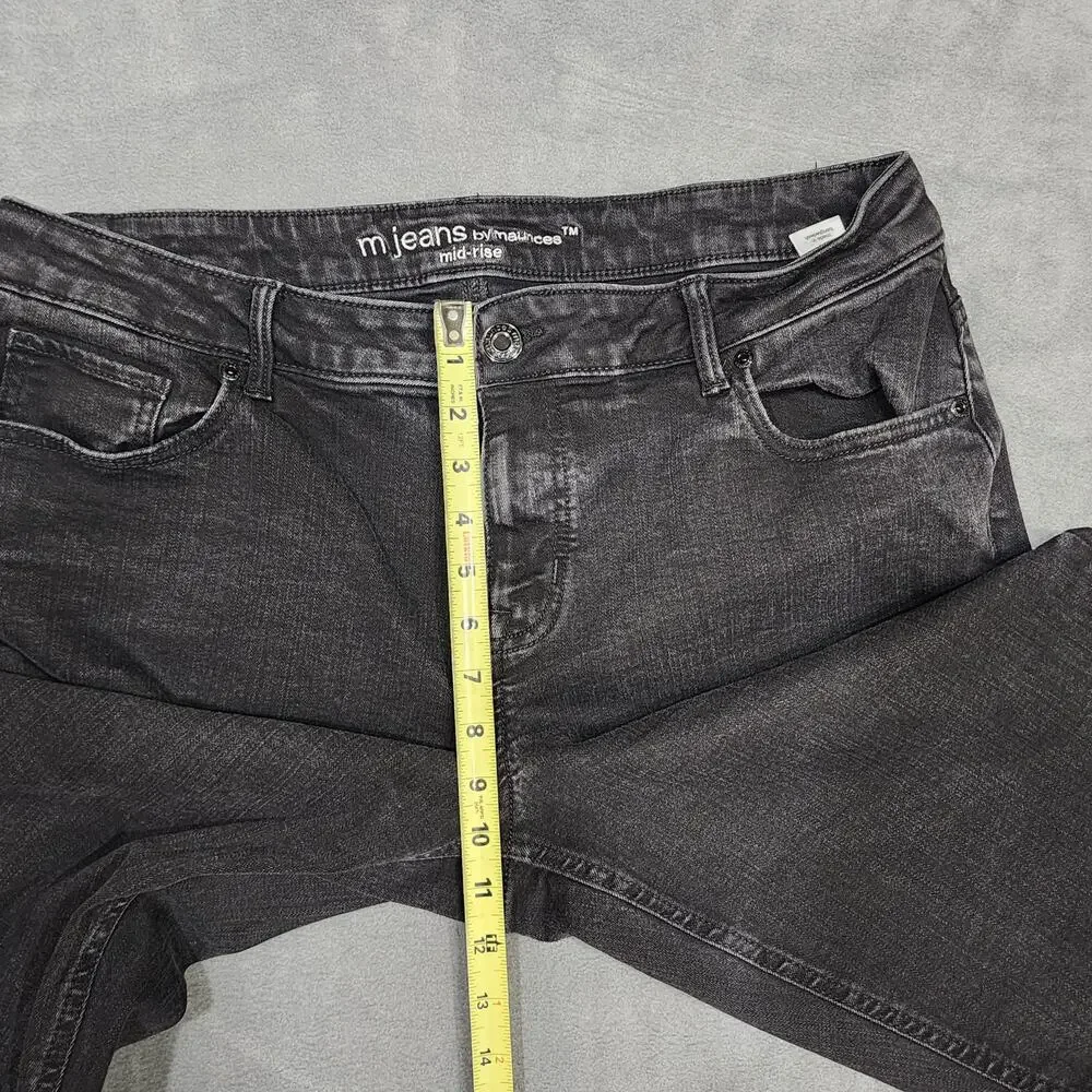m‎ jeans by Maurices Mid Rise Curvy Straight Black Size 16W Short - Picture 10 of 11